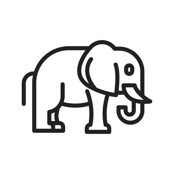 Imagen Del Icono Del Elefante Adecuado Para Aplicaciones Móviles — Archivo Imágenes Vectoriales