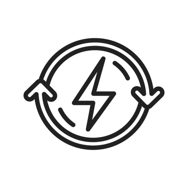 Immagine Dell Icona Dell Efficienza Energetica Adatto Applicazioni Mobili — Vettoriale Stock