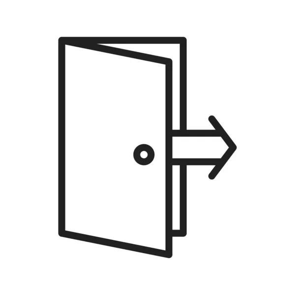 Citra Ikon Pintu Keluar Cocok Untuk Aplikasi Mobile - Stok Vektor