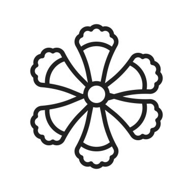 Fringed Dianthus Simgesi resmi. Mobil uygulama için uygun.