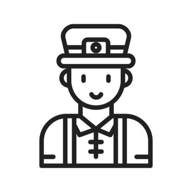 Kızıl Adam Simgesi. Mobil uygulama için uygun.