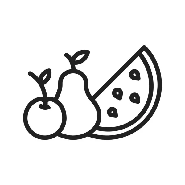 Icono Frutas Imagen Adecuado Para Aplicaciones Móviles — Vector de stock