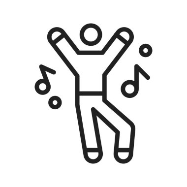 Dans simgesi görüntüsü. Mobil uygulama için uygun.