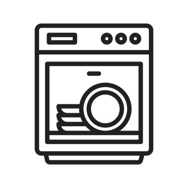 Bulaşık yıkama simgesi resmi. Mobil uygulama için uygun.