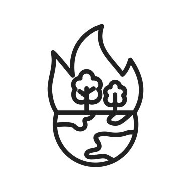 Habitat İmha Simgesi. Mobil uygulama için uygun.