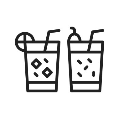 Meyve Suyu Gözlüğü Simgesi. Mobil uygulama için uygun.