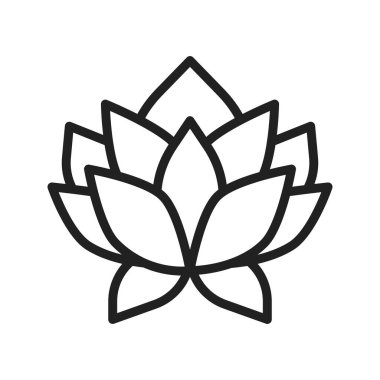 Lotus Çiçeği Simgesi resmi. Mobil uygulama için uygun.