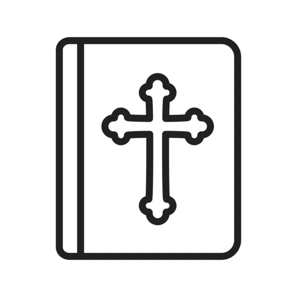 Immagine Icona Della Bibbia Adatto Applicazioni Mobili — Vettoriale Stock