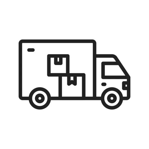 Levering Truck Pictogram Afbeelding Geschikt Voor Mobiele Toepassingen — Stockvector