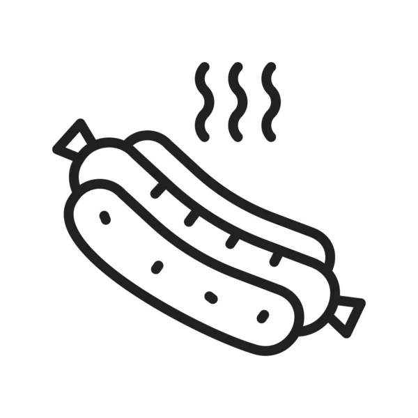 Hot Dog Icoon Imago Geschikt Voor Mobiele Toepassingen — Stockvector