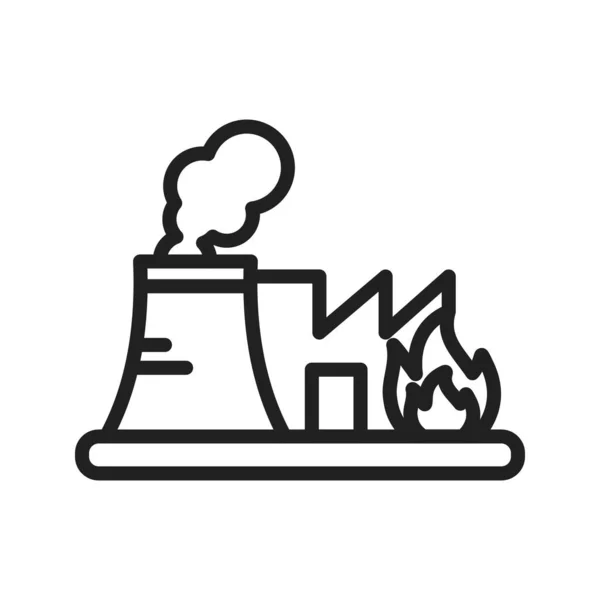Symbolbild Müllverbrennungsanlage Für Den Mobilen Einsatz Geeignet — Stockvektor