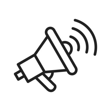 Megafon simgesi görüntüsü. Mobil uygulama için uygun.