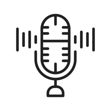 Mikrofon Simgesi resmi. Mobil uygulama için uygun.