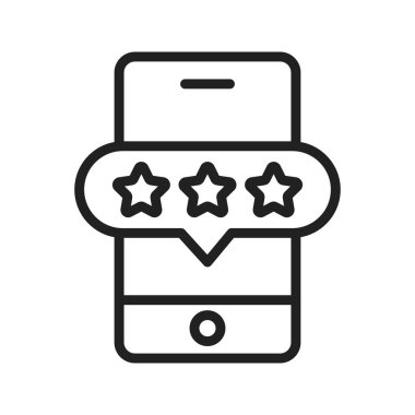 Mobil İnceleme Simgesi resmi. Mobil uygulama için uygun.