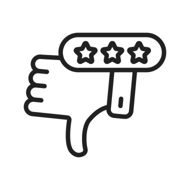 Olumsuz İnceleme Simgesi resmi. Mobil uygulama için uygun.