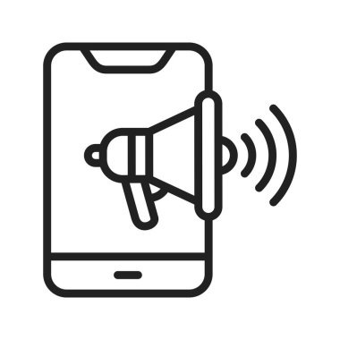 Mobil Pazarlama Simgesi. Mobil uygulama için uygun.