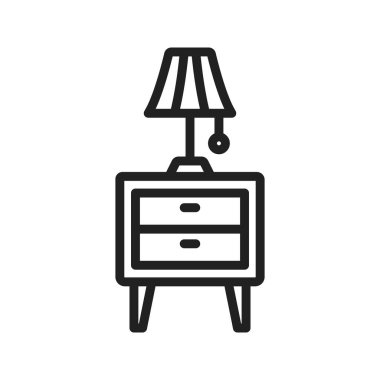 Night Stand Simgesi. Mobil uygulama için uygun.