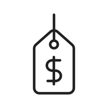 Fiyat Etiketi Simgesi resmi. Mobil uygulama için uygun.