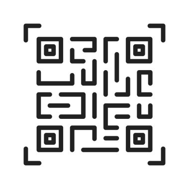 Qr Kod Simgesi resmi. Mobil uygulama için uygun.