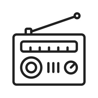 Radyo Simgesi görüntüsü. Mobil uygulama için uygun.