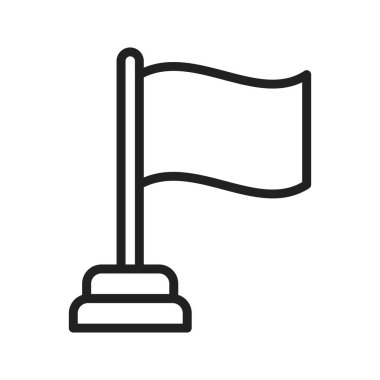 Kızıl Bayrak Simgesi resmi. Mobil uygulama için uygun.