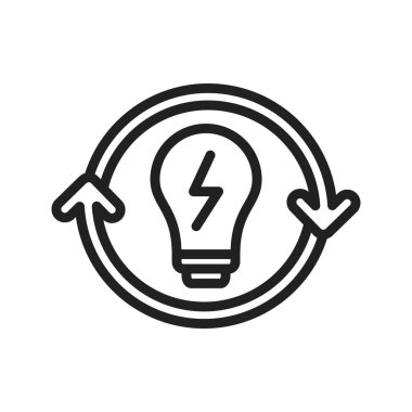 Yenilenebilir Enerji Simgesi resmi. Mobil uygulama için uygun.