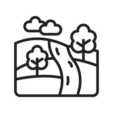 River Icon görüntüsü. Mobil uygulama için uygun.