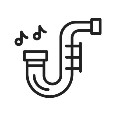 Saksafon Simgesi görüntüsü. Mobil uygulama için uygun.