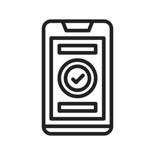 Mobile Sprawdź Obraz Ikony Nadaje Się Aplikacji Mobilnej — Wektor stockowy