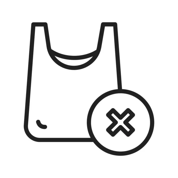 Keine Plastiktüten Symbolbild Für Den Mobilen Einsatz Geeignet — Stockvektor