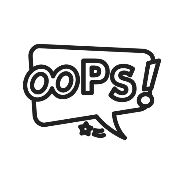 Oops Bubble Icon Image Suitable Mobile Application — Stock Vector
