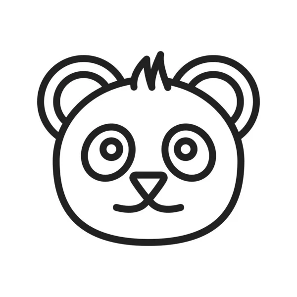 Panda Icon Bilden Lämplig För Mobil Applikation — Stock vektor