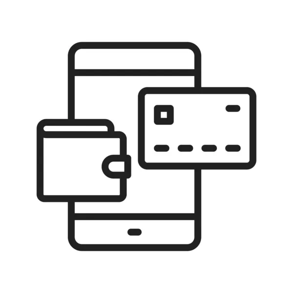 Betalningsmetod Ikonbild Lämplig För Mobil Applikation — Stock vektor