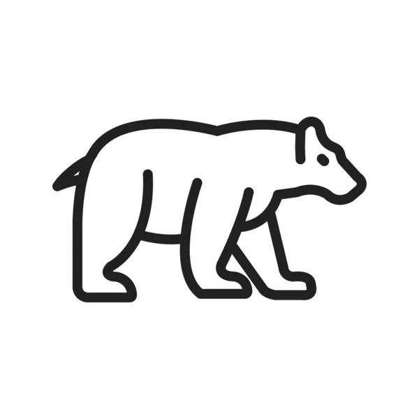 Polar Bear Icon 이미지 모바일 적합하다 — 스톡 벡터