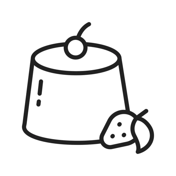 Pudding Icon Image Für Den Mobilen Einsatz Geeignet — Stockvektor