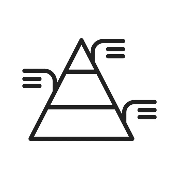 Imagem Ícone Gráfico Pirâmide Adequado Para Aplicação Móvel — Vetor de Stock