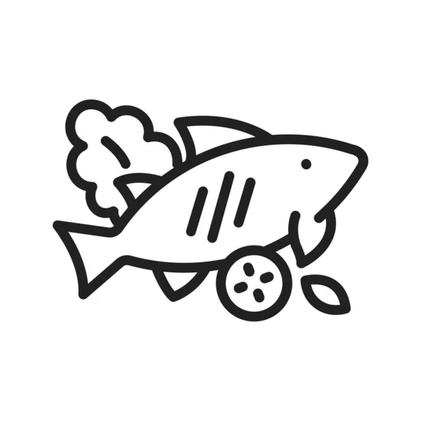 鲑鱼图标图像 适用于移动应用 — 图库矢量图片