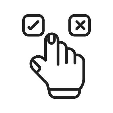 Seçim simgesi resmi. Mobil uygulama için uygun