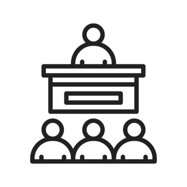 Seminer ikonu görüntüsü. Mobil uygulama için uygun