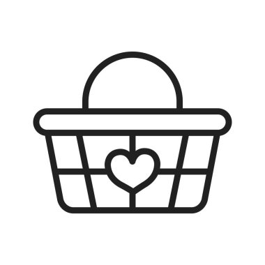 Basketicon görüntüsü alışverişi. Mobil uygulama için uygun