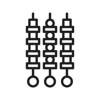 Şiş simgesi resmi. Mobil uygulama için uygun
