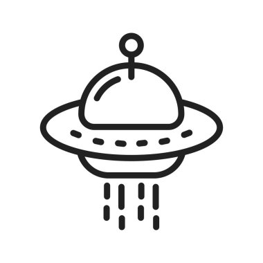 Uzay gemisi simgesi resmi. Mobil uygulama için uygun