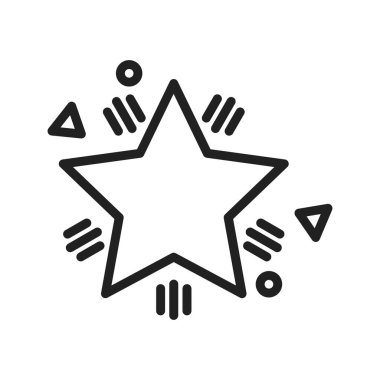 Yıldız simgesi görüntüsü. Mobil uygulama için uygun