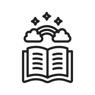 Story Bookicon görüntüsü. Mobil uygulama için uygun.