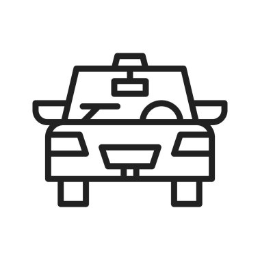 Taksi simgesi görüntüsü. Mobil uygulama için uygun