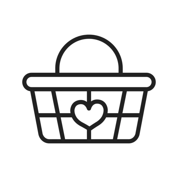 Shopping Basketicon Image Lämplig För Mobil Applikation — Stock vektor