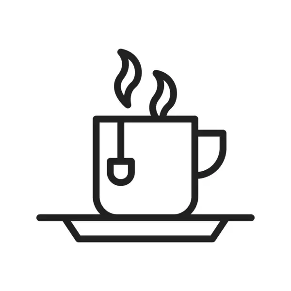 Tea Cup Ikon Bild Lämplig För Mobil Applikation — Stock vektor