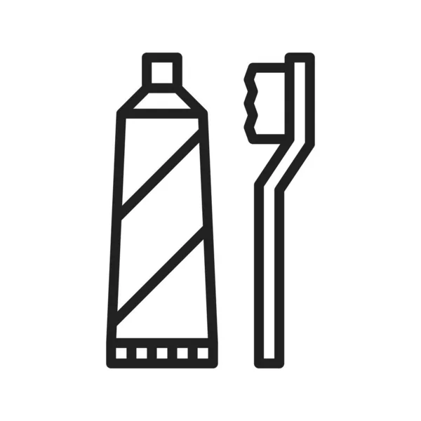Symbolbild Zahnbürste Für Den Mobilen Einsatz Geeignet — Stockvektor