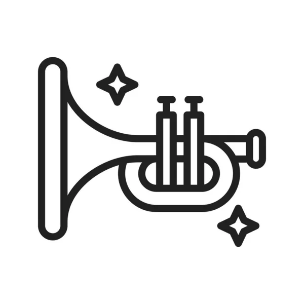 Trumpet Ikon Bild Lämplig För Mobil Applikation — Stock vektor