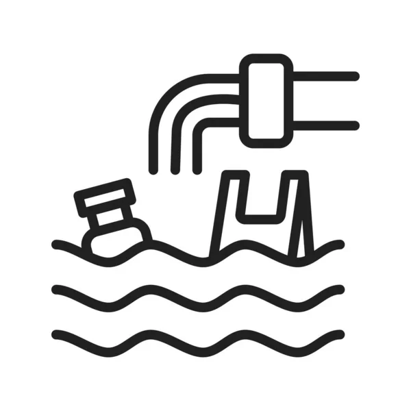 Symbolbild Wasserverschmutzung Für Den Mobilen Einsatz Geeignet — Stockvektor